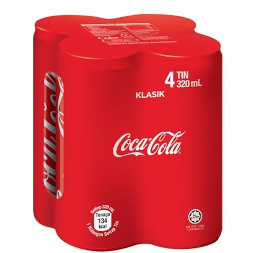 Coca-Cola Classic Carbonated Soft Drink, Real Taste 320ml Tin Can, X Pack of 8 (Product Of Malaysia) - Image 7
