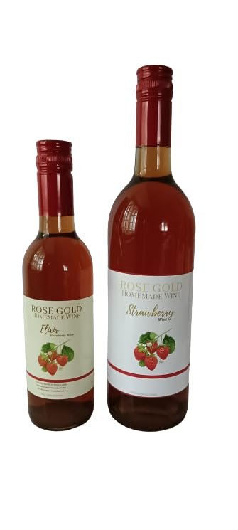 Rosegold Homemade Non alcoholic Strawberry Wine -375ml - Image 5