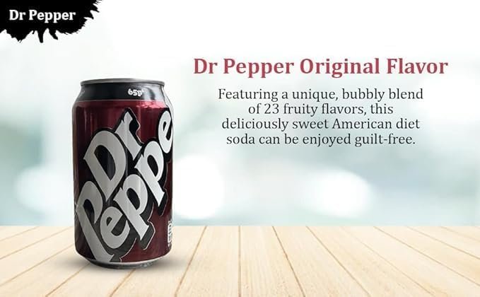 Dr.Pepper Original Flavor Soft Drinks, 23 Flavour Blend - Bold & Refreshing Taste 330ml Each Pack of 3 (USA) - Image 4