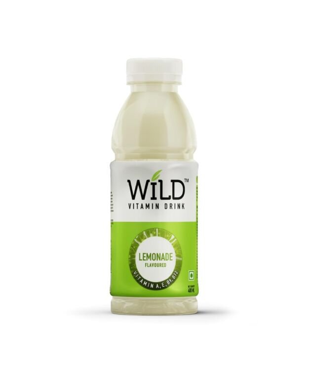 Wild Vitamin Drink (400 ml, Pack of 12) - Lemonade Flavoured Hydration Drink, Contains Antioxidant Vitamin C, Vitamin B3, B5, B6, and B12, Ready To Drink, For Everyone, For Anytime