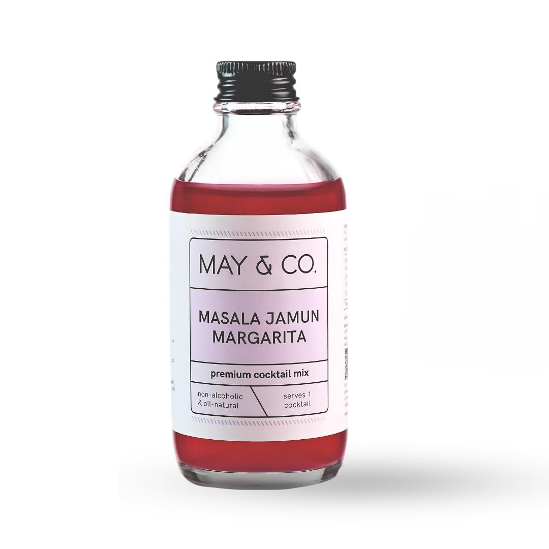 MAY & CO. Masala Jamun Margarita Cocktail Mix - Cocktail Mixer for Tequila, Gin, Vodka - Pack of 4 (480ml) - Makes 4 Cocktails - Handcrafted Non-alcoholic Beverage - Image 3