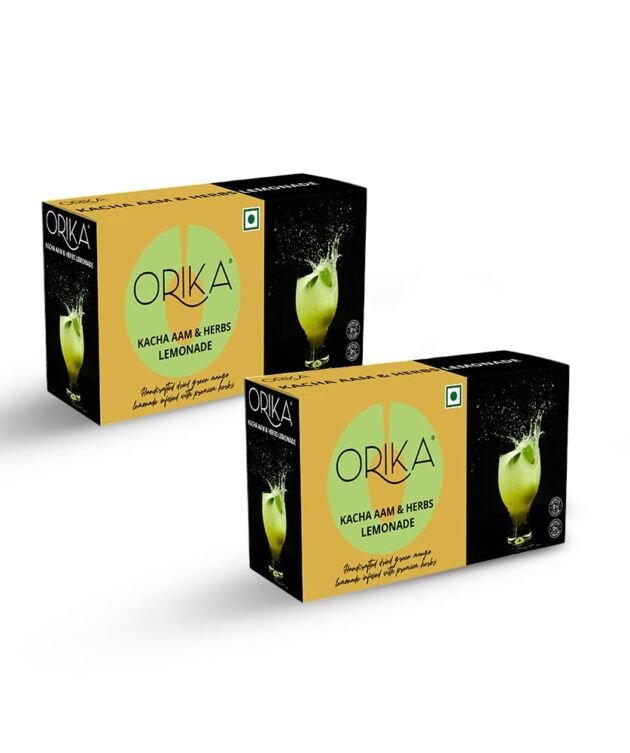 Orika Kacha Aam Lemonade Premix | 380g (20 Sachets) | Infused With Premium Herbs | Handcrafted Instant Drink Premix | Refreshing Summer Drink