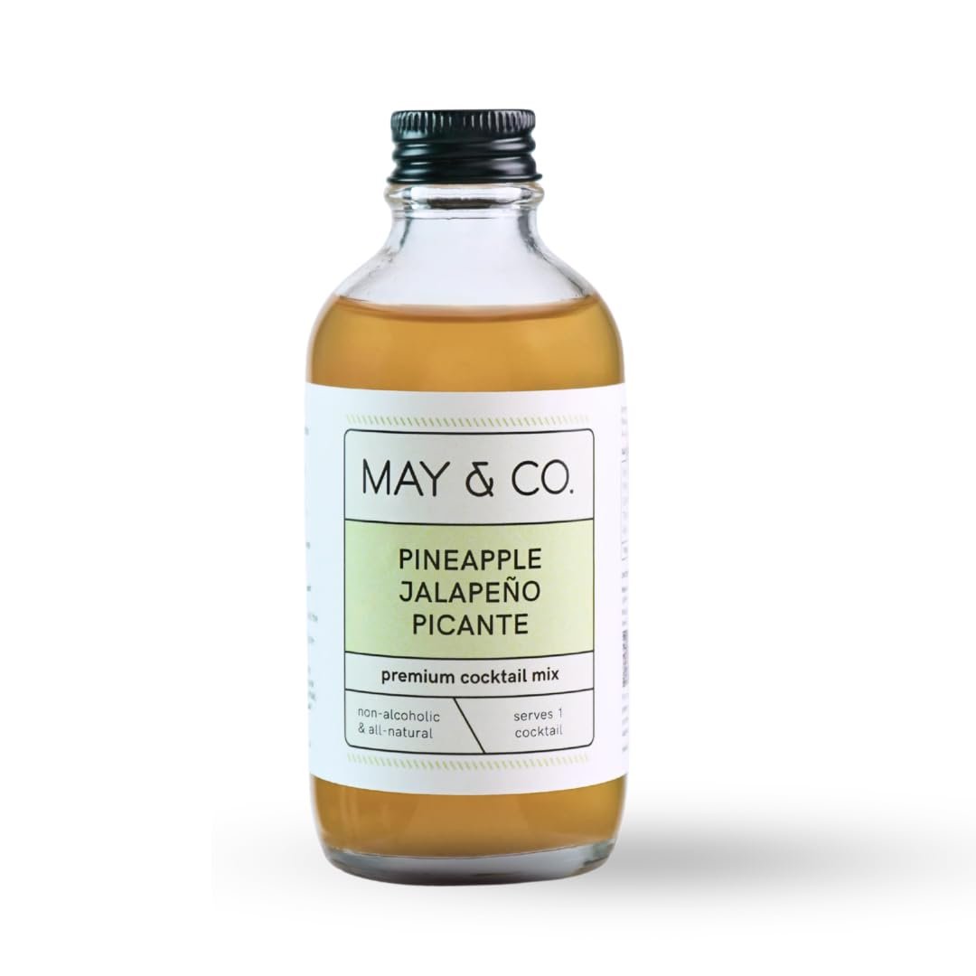 MAY & CO. Pineapple Jalapeño Picante Cocktail Mix - Cocktail Mixer for Tequila, Gin, Vodka - Pack of 4 (480ml) - Makes 4 Cocktails - Handcrafted Non-alcoholic Beverage - Image 3
