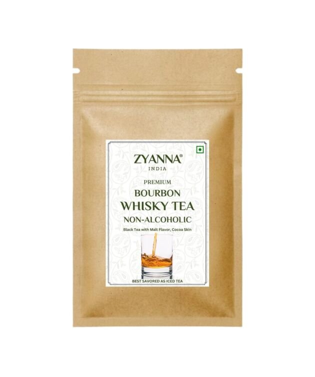 ZYANNA Malt Whisky Tea – Loose Leaf Black Tea with Natural Malt Flavor & Cocoa Skin (100g | 3.5oz | 50 Cups) | Non-Alcoholic Aromatic Blend for Whisky Lovers & Enthusiasts