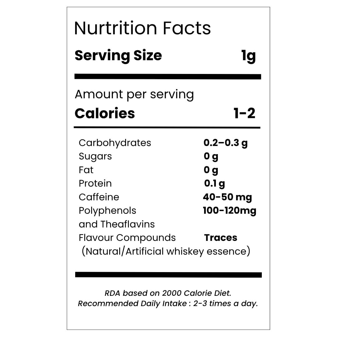 Infuusio Bourbon Whiskey Black Tea 60g, Non-Alcoholic, 40-50mg Caffeine, Farm-Sourced | UV STERILIZED - Image 6