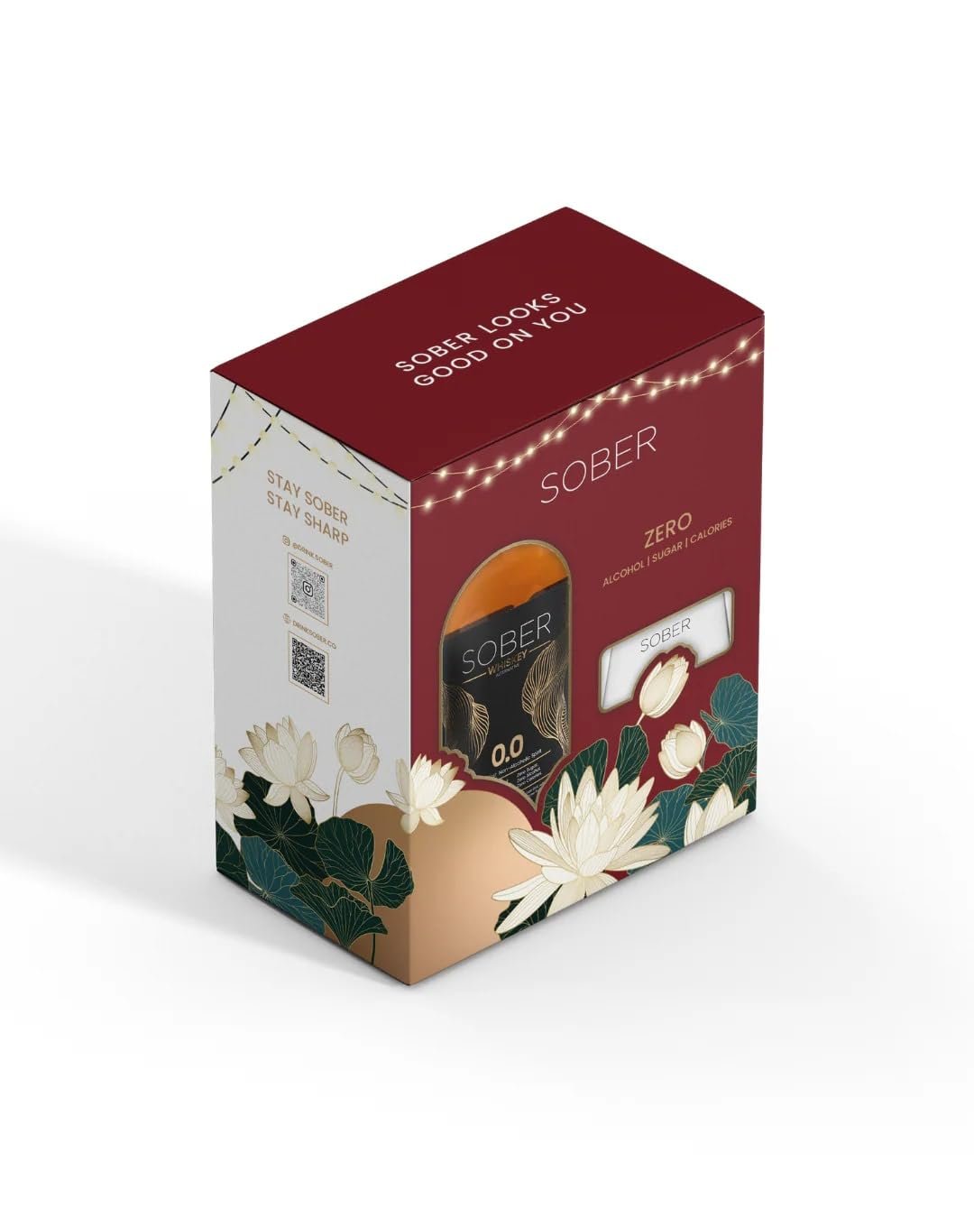 Sober Whiskey Festive Gift Box | For Sober Lifestyle | Zero Alcohol, Zero Sugar and 5 Calories | 750 ml - Image 2