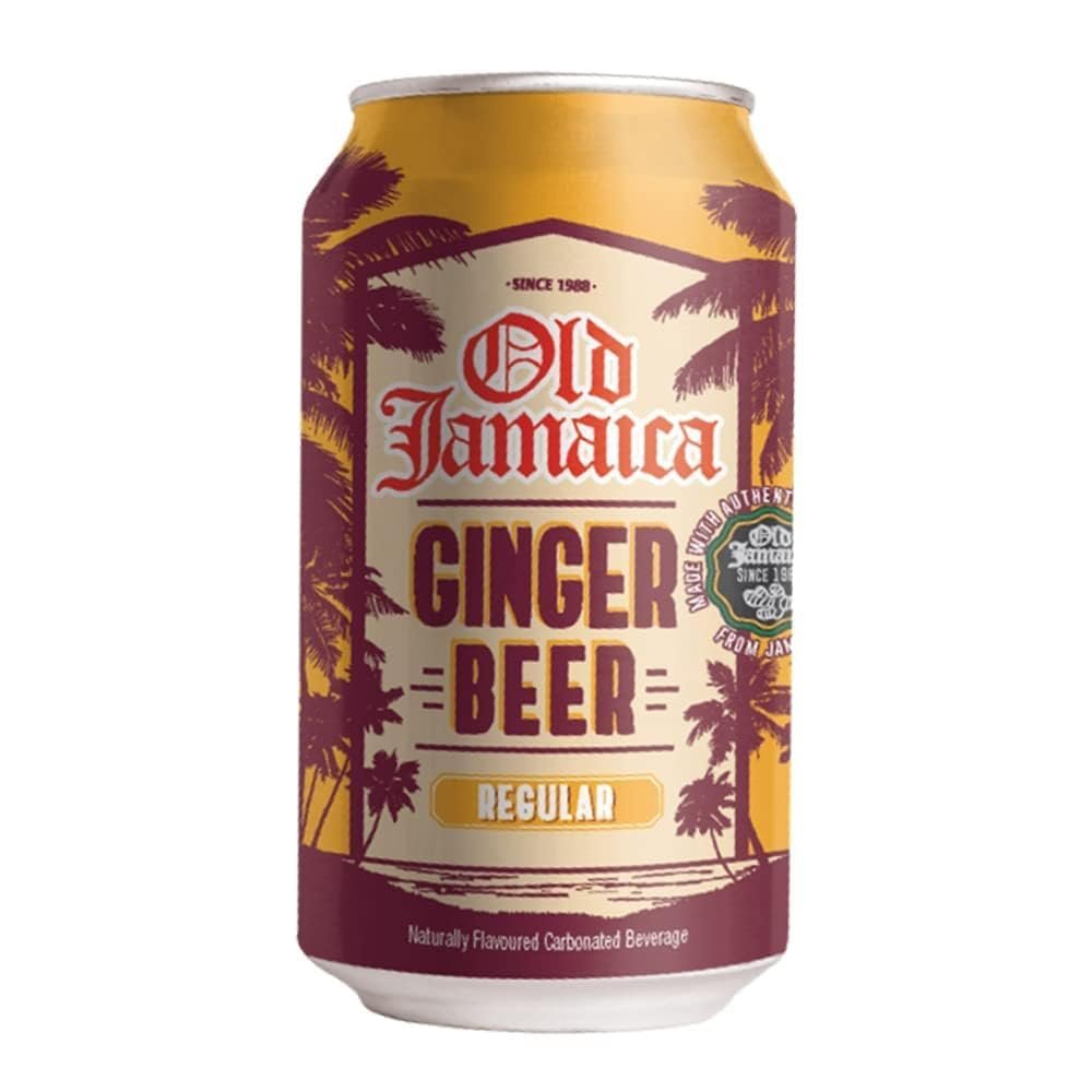 Old Jamaica Ginger Beer Can 330ml (Pack of 12 Cans X 330ml Each) Imported.