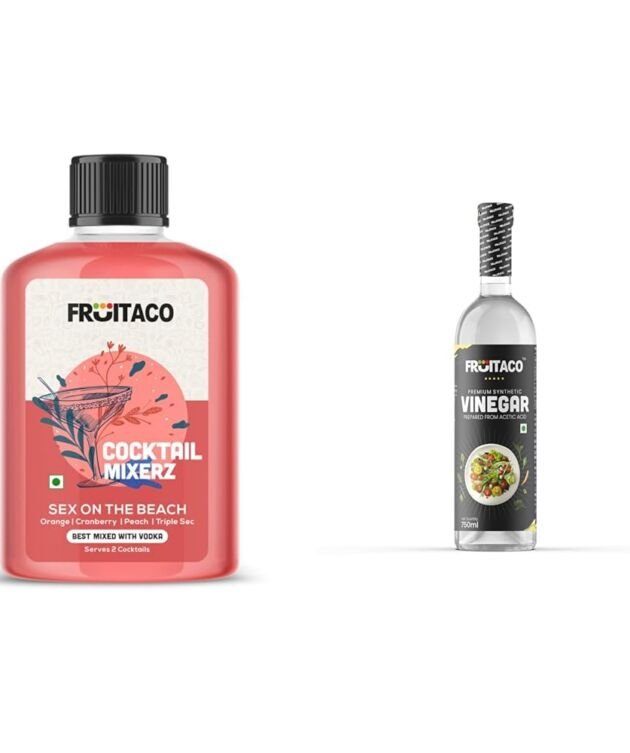 Fruitaco Sex On The Beach Cocktail Mixers - Finely Crafted Non-Alcoholic 300ml Serves 2 Drinks Fruitaco