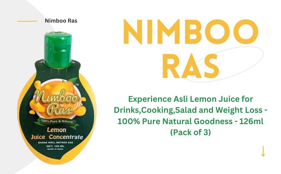 Nimboo Ras Yellow Lemon Juice Concentrate-Experience Asli Lemon Juice for Drinks,Cooking,Salad and Weight Loss - 100% Pure Natural Goodness - 126ml (Pack of 6) - Image 6