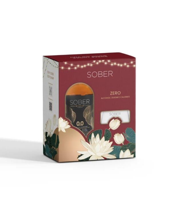 Sober Whiskey Festive Gift Box | For Sober Lifestyle | Zero Alcohol, Zero Sugar and 5 Calories | 750 ml