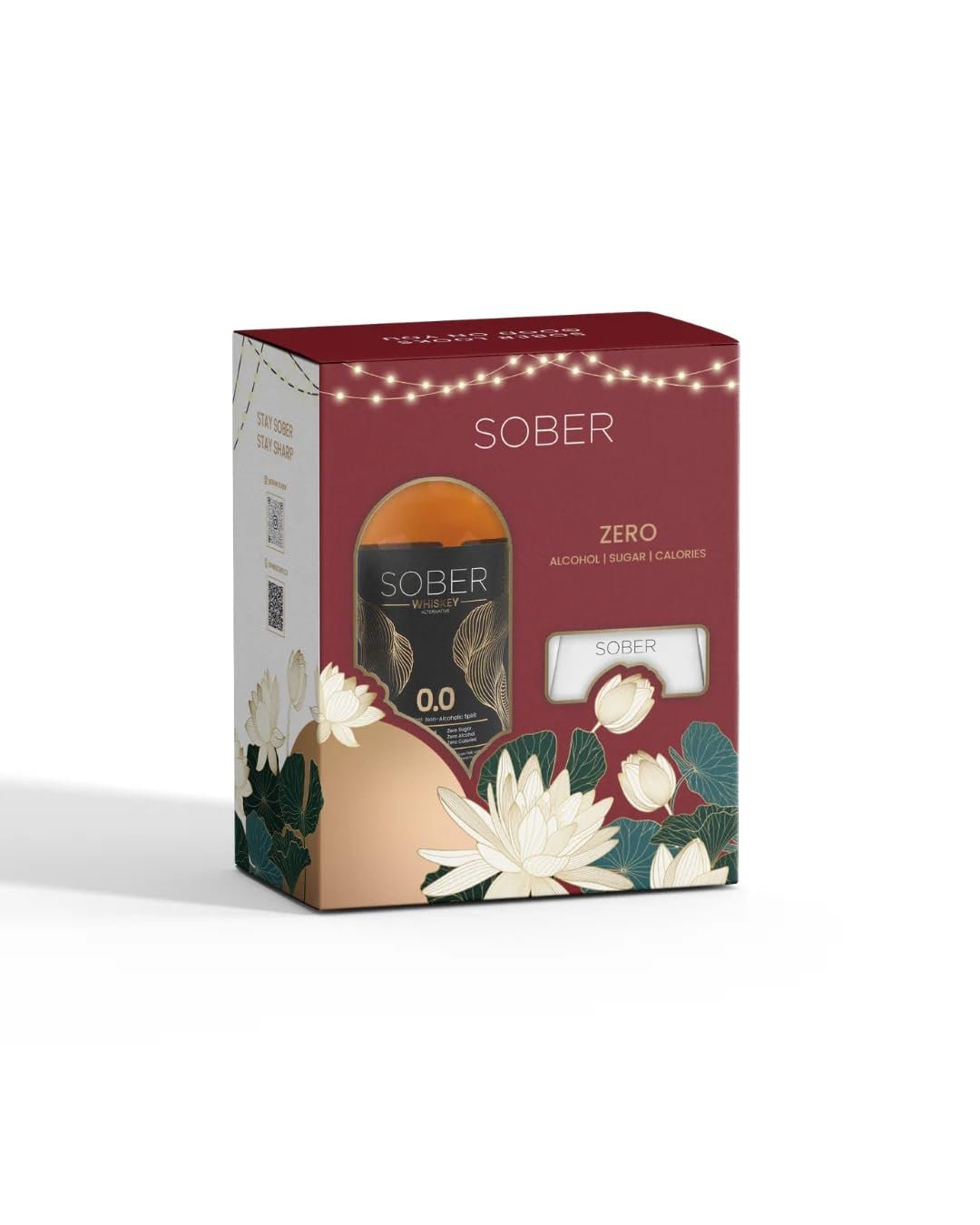 Sober Whiskey Festive Gift Box | For Sober Lifestyle | Zero Alcohol, Zero Sugar and 5 Calories | 750 ml