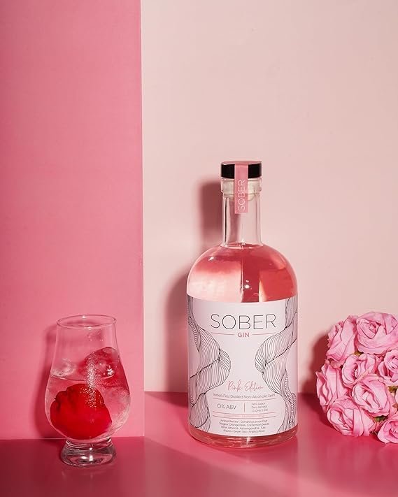 SOBER Non-Alcoholic Gin Set – 2 Flavor Variety Pack for Cocktail Lovers – Alcohol-Free & Refreshing (Pink & Blue) - Image 4