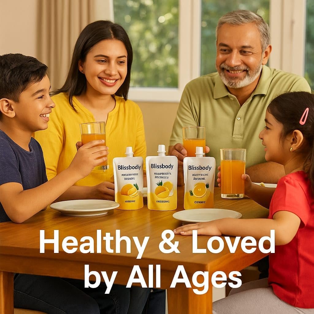 Blissbody – India’s First Sugar-Free Millet Drink | Gut-Friendly & Diabetic Safe | Pineapple, Mango, Orange | 200ml x 24 Pack - Image 8