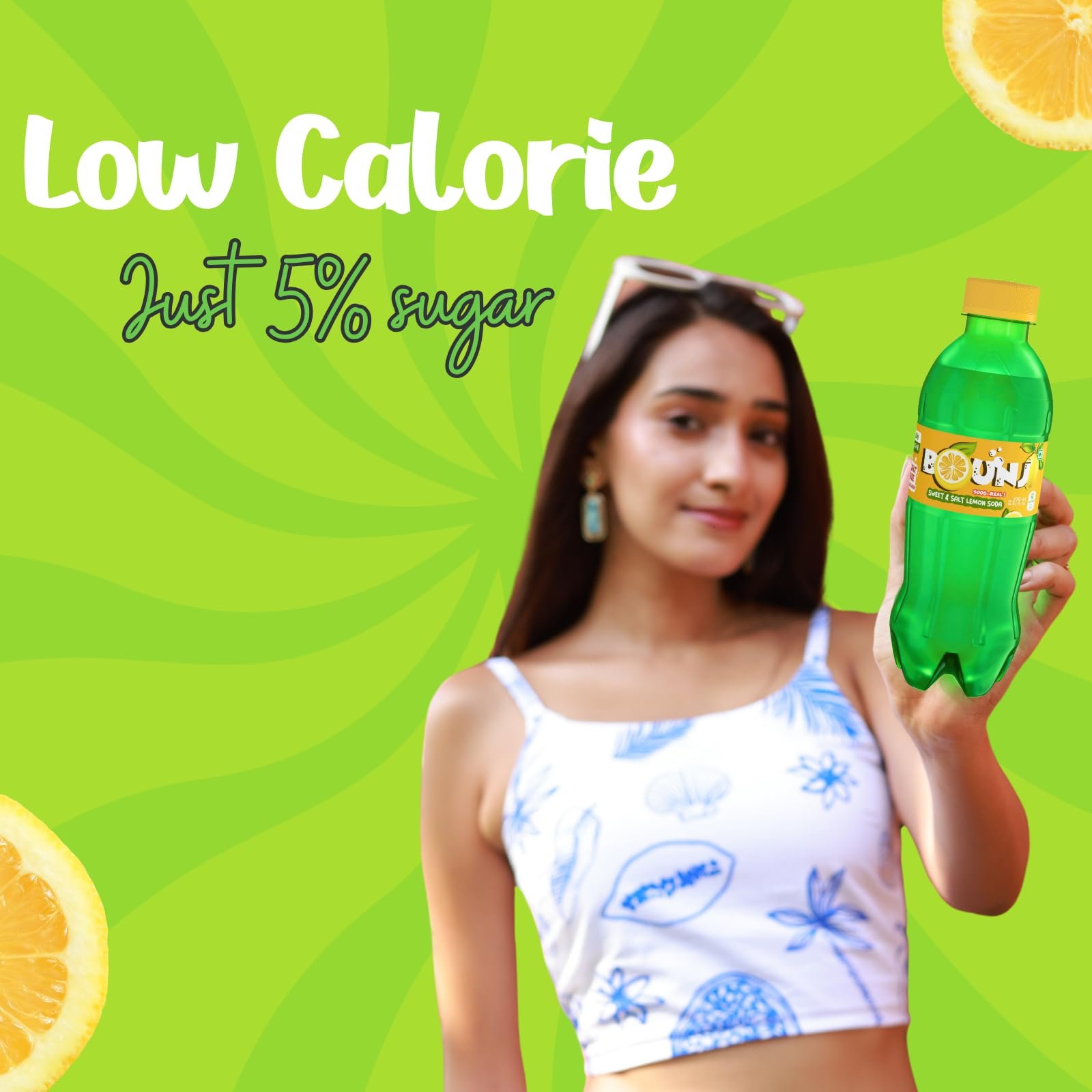 BOUNJ | Sweet and Salt Lemon Soda | Pack of 24 no’s x 270ml | Refreshing carbonated soft drink | | Low sugar | Healthy soda | Low calorie - Image 2