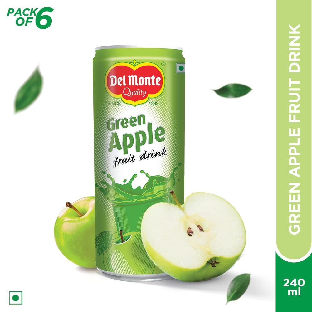 Del Monte Green Apple Fruit Drink (Pack of 6) - Crisp, Tangy & Ideal for Mocktails & Cocktails |No added preservatives - Image 7