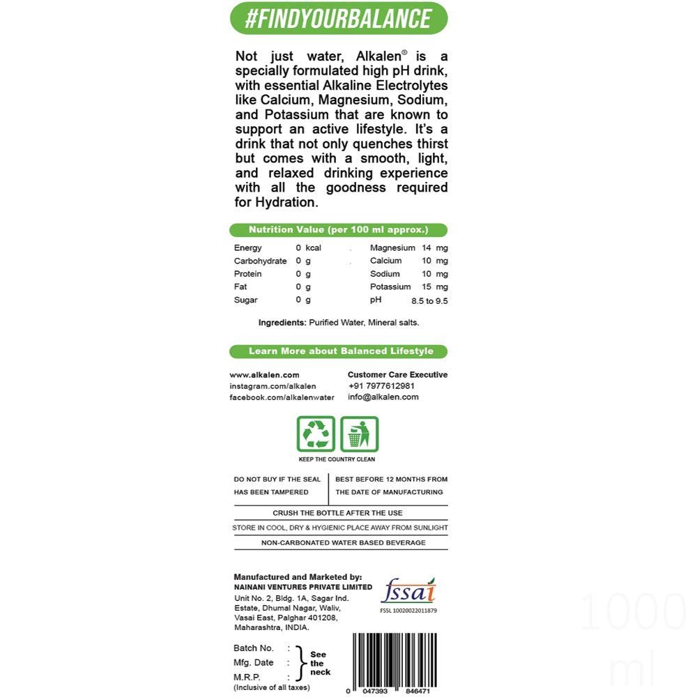 Alkalen Water-Based Electrolyte Drink pH 8.5 to 9.5 500ml (Pack of 24) - Image 4