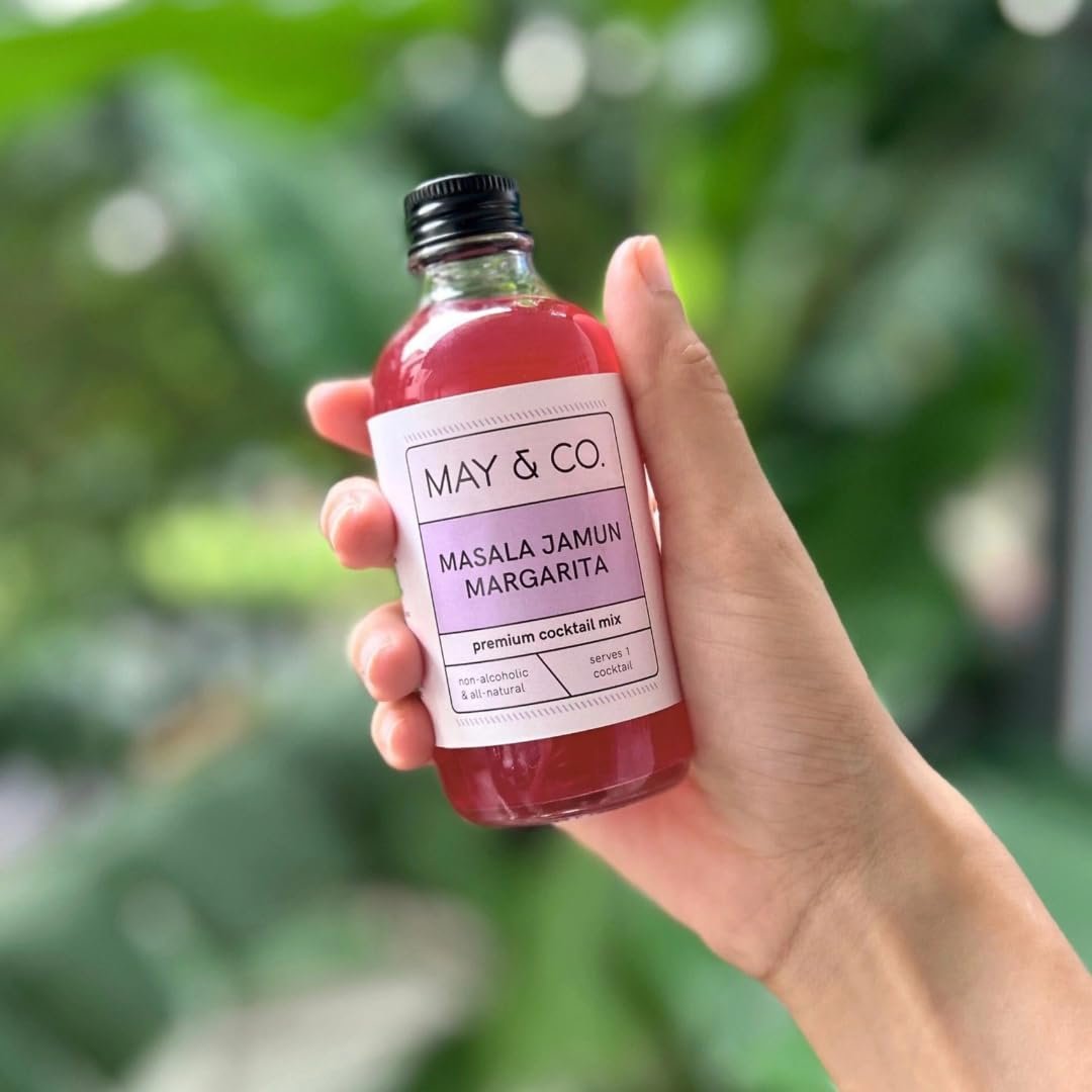 MAY & CO. Masala Jamun Margarita Cocktail Mix - Cocktail Mixer for Tequila, Gin, Vodka - Pack of 4 (480ml) - Makes 4 Cocktails - Handcrafted Non-alcoholic Beverage - Image 4