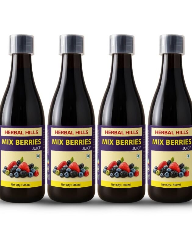 Herbal Hills Mix Berry Juice (500 Ml Pack of 4)