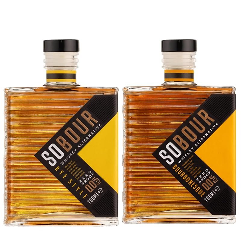 Seven Dec 1927 - SOBOUR Bourbonesque - Non-Alcoholic Whiskey - Premium Non-Alcoholic Bourbon Alternative - Amber - 4 Bottles Pack (700ml Bottles) - Image 7