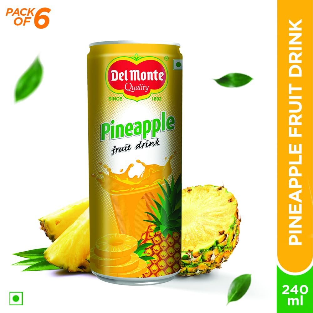 Del Monte Pineapple Fruit Drink (Pack of 6) - Tropical Taste, Real Pineapple Crush, Perfect for Cocktails & Mocktail | No added Preservatives - Image 7