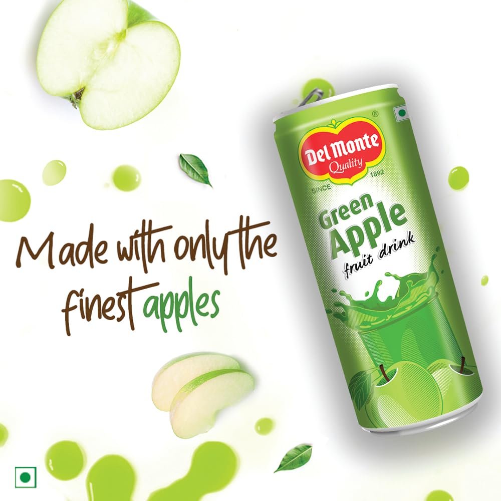 Del Monte Green Apple Fruit Drink (Pack of 6) - Crisp, Tangy & Ideal for Mocktails & Cocktails |No added preservatives - Image 5