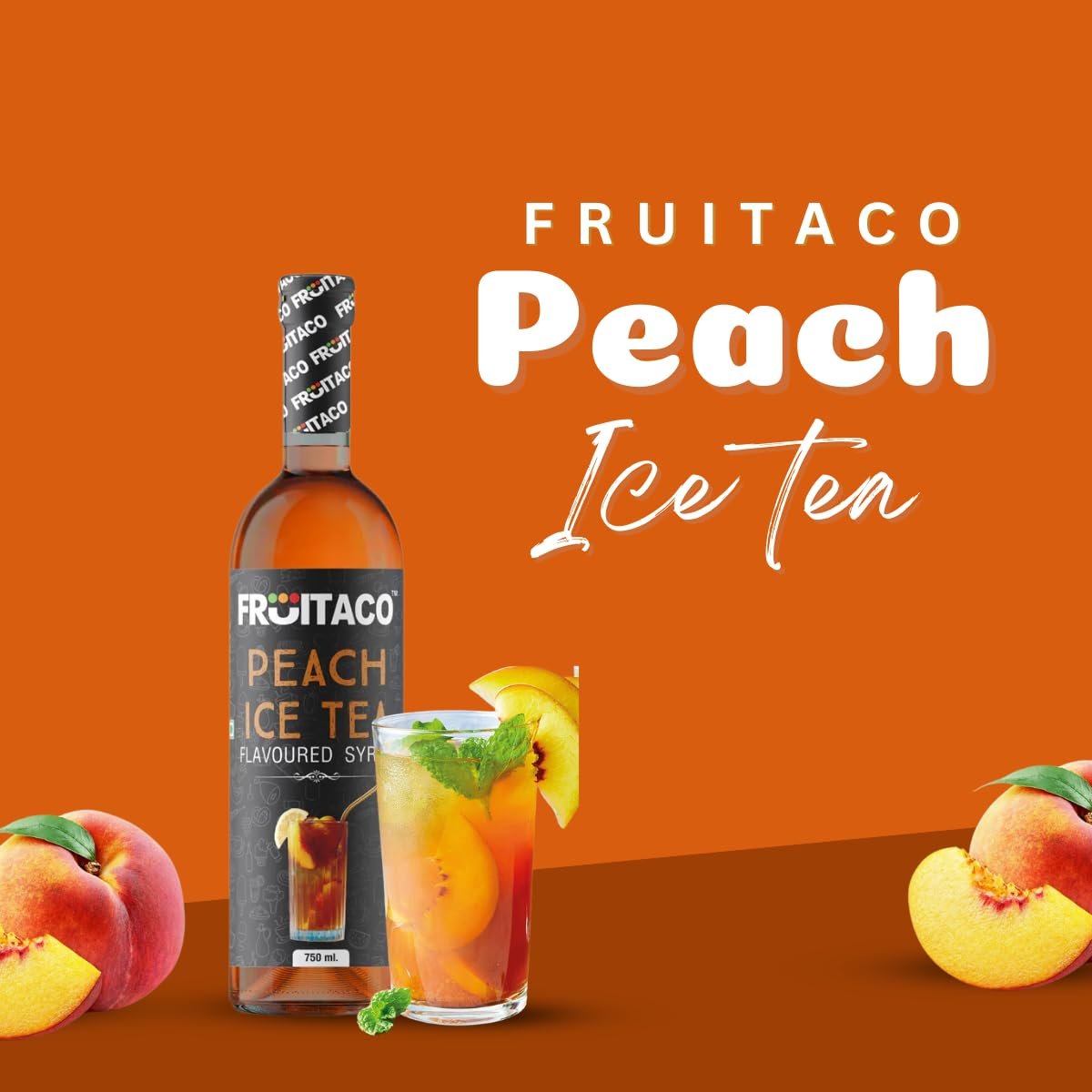 Fruitaco Syrups Combo| Peach Ice Tea & Lemon Tea Syrups- 750ml each| Perfect Mixer For Enhancing Mocktails & Cocktails, Drinks & Mojitos, at Parties, For All Your Mixing Needs |Non-Alcoholic - Image 5
