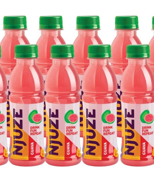 NJUZE Guava Juice, 350ml | Healthy, Natural Guava Nectar (Pack of 12 Bottles)