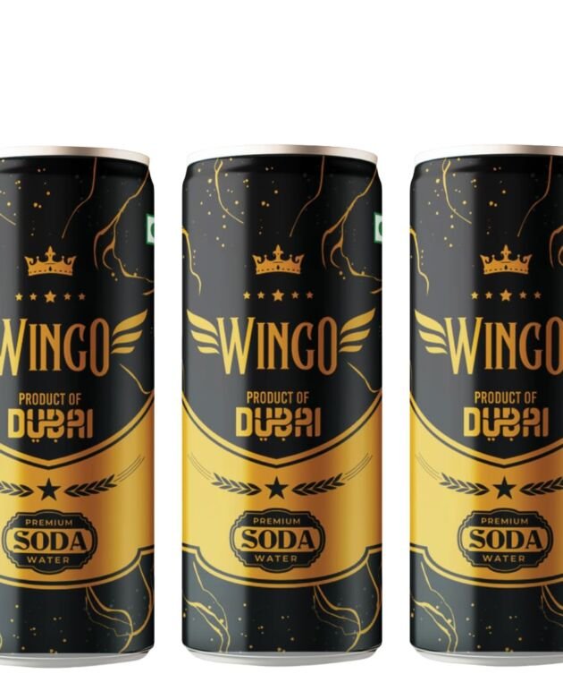 Wingo Premium Soda Water – Product of Dubai | Sparkling Carbonated Water | Refreshing Beverage in Stylish Can | 250ml (Pack Of 3)