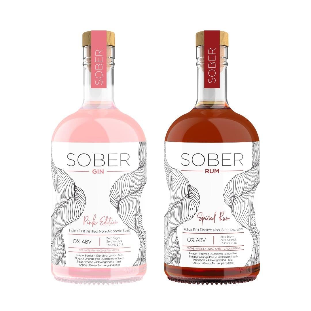Sober Gin: Pink Edition & Rum Combo – A Refreshing Non-Alcoholic Twist for Your Tastebuds (GIN-PINK-N-RUM)