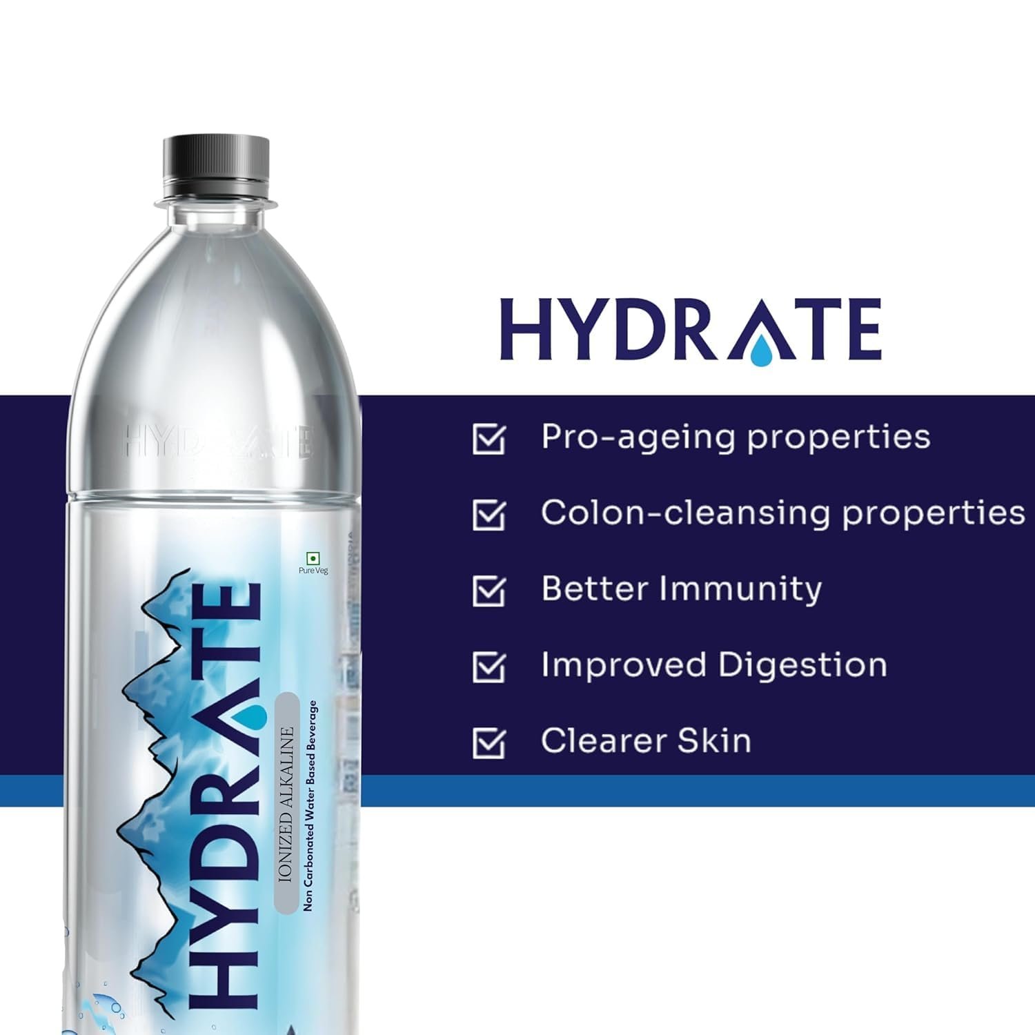 Hydrate Alkaline Water | 1L (Pack Of 9) | Ionized | with Essential And Natural Nutritious Minerals Contains 8.5 pH | Balance and Purity |Elevate Your Hydration | Enhanced Vitality - Image 6