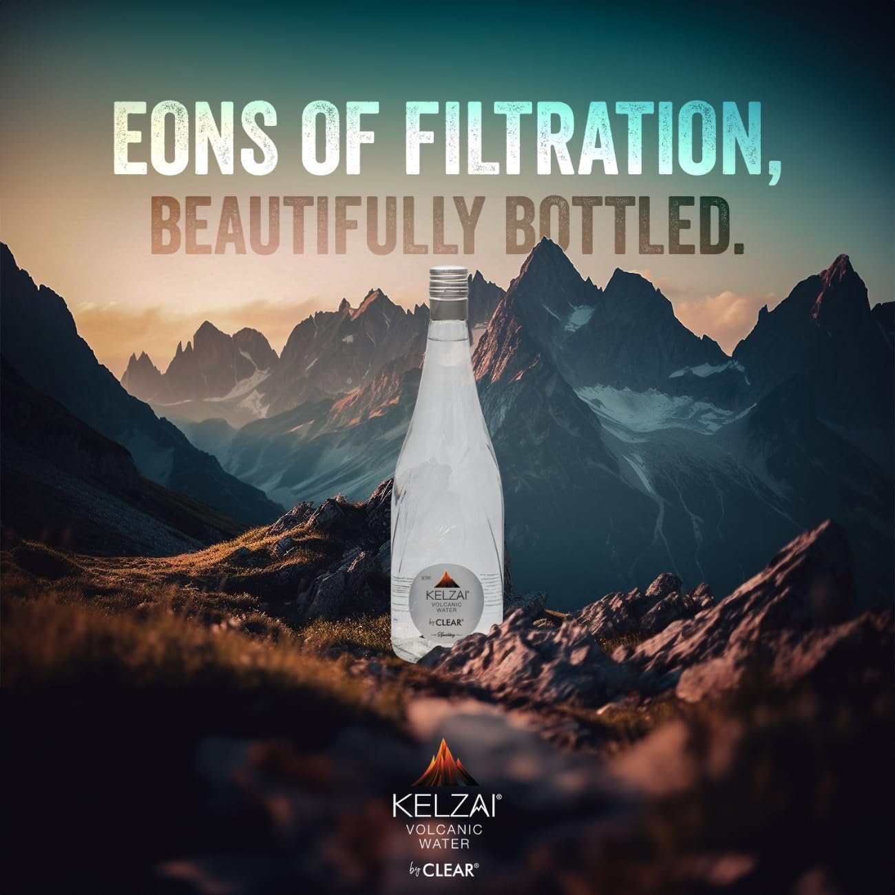 Kelzai Natural Volcanic Mineral Rich Sparkling Water 750ml - Pack of 12 | Perfect for Party Essentials, Office Use, and Everyday Hydration (Glass Bottle) - Image 3