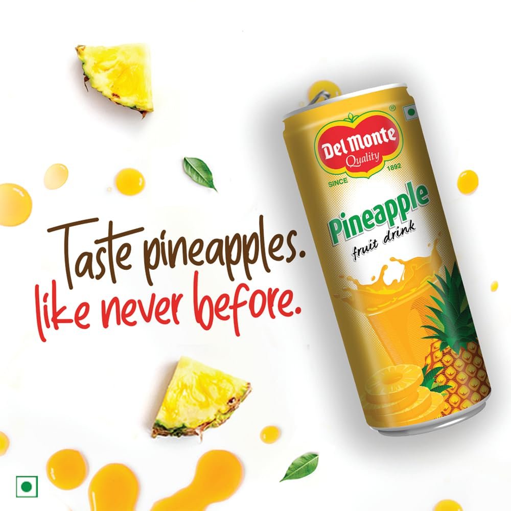 Del Monte Pineapple Fruit Drink (Pack of 6) - Tropical Taste, Real Pineapple Crush, Perfect for Cocktails & Mocktail | No added Preservatives - Image 5