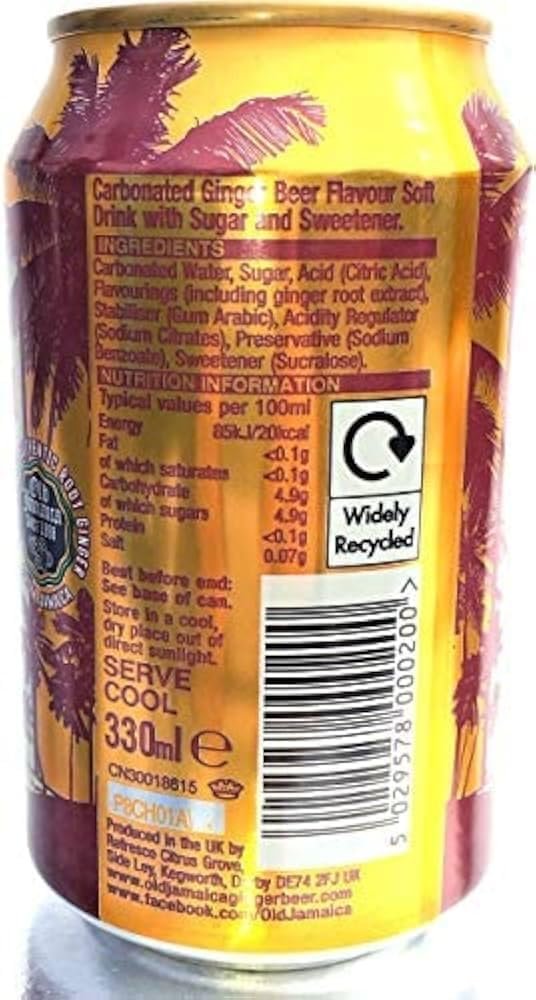 Old Jamaica Ginger Beer Can 330ml (Pack of 12 Cans X 330ml Each) Imported. - Image 3