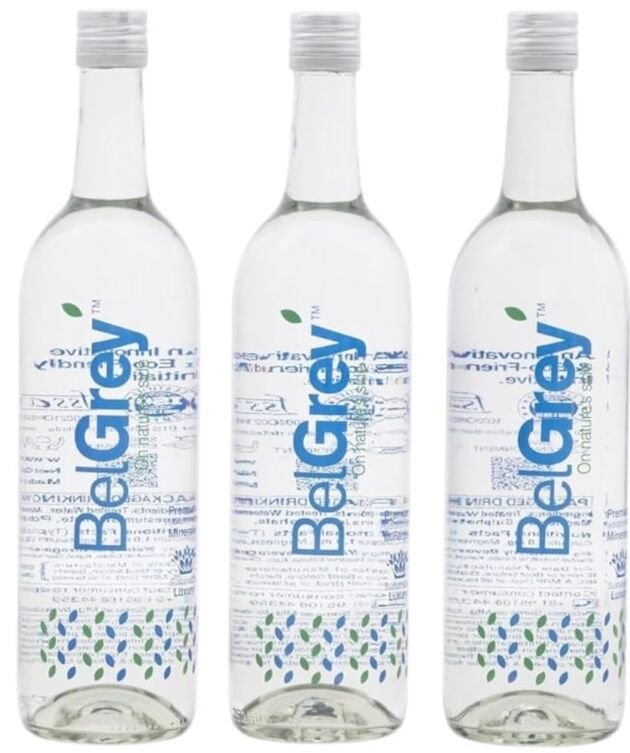 Belgrey Waters Premium Glass Bottled Mineral Water 750ml Each, pH-Balanced, Chemical-Free, Natural Spring Taste, Mineral-Infused Hydration, Glass Bottle – Pack of 3