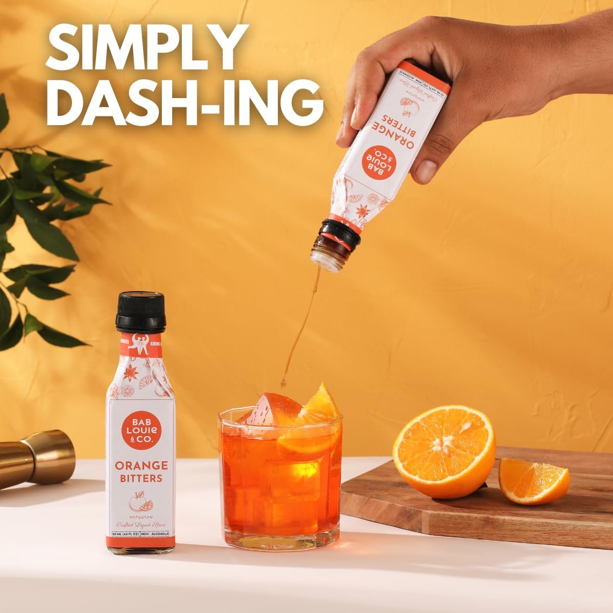 Bab Louie & Co. Orange Bitters For Cocktails, India's First Non-Alcoholic Award Winning Bitters, Natural Made With Real Fruits, Herbs & Spices, Fresh Citrus Notes, Manhattan, Negroni, 120ml - Image 2