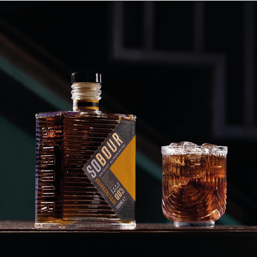 Seven Dec 1927 - SOBOUR Bourbonesque - Non-Alcoholic Whiskey - Premium Non-Alcoholic Bourbon Alternative - Amber - 4 Bottles Pack (700ml Bottles) - Image 3