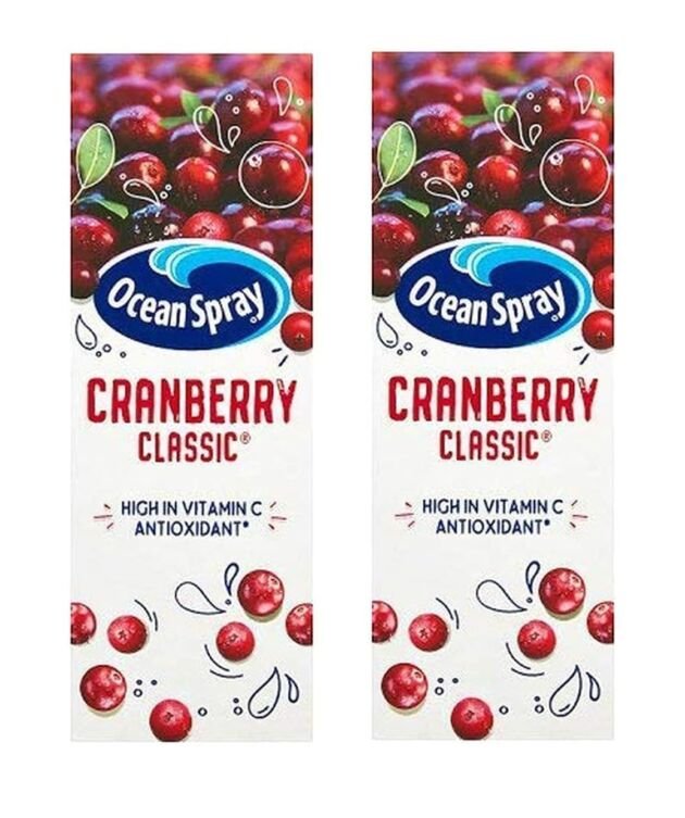 Oceans Spray Cranberry Classic Juice, High in Vitamin C, Antioxidant, Each 1Ltr X Pack of 2
