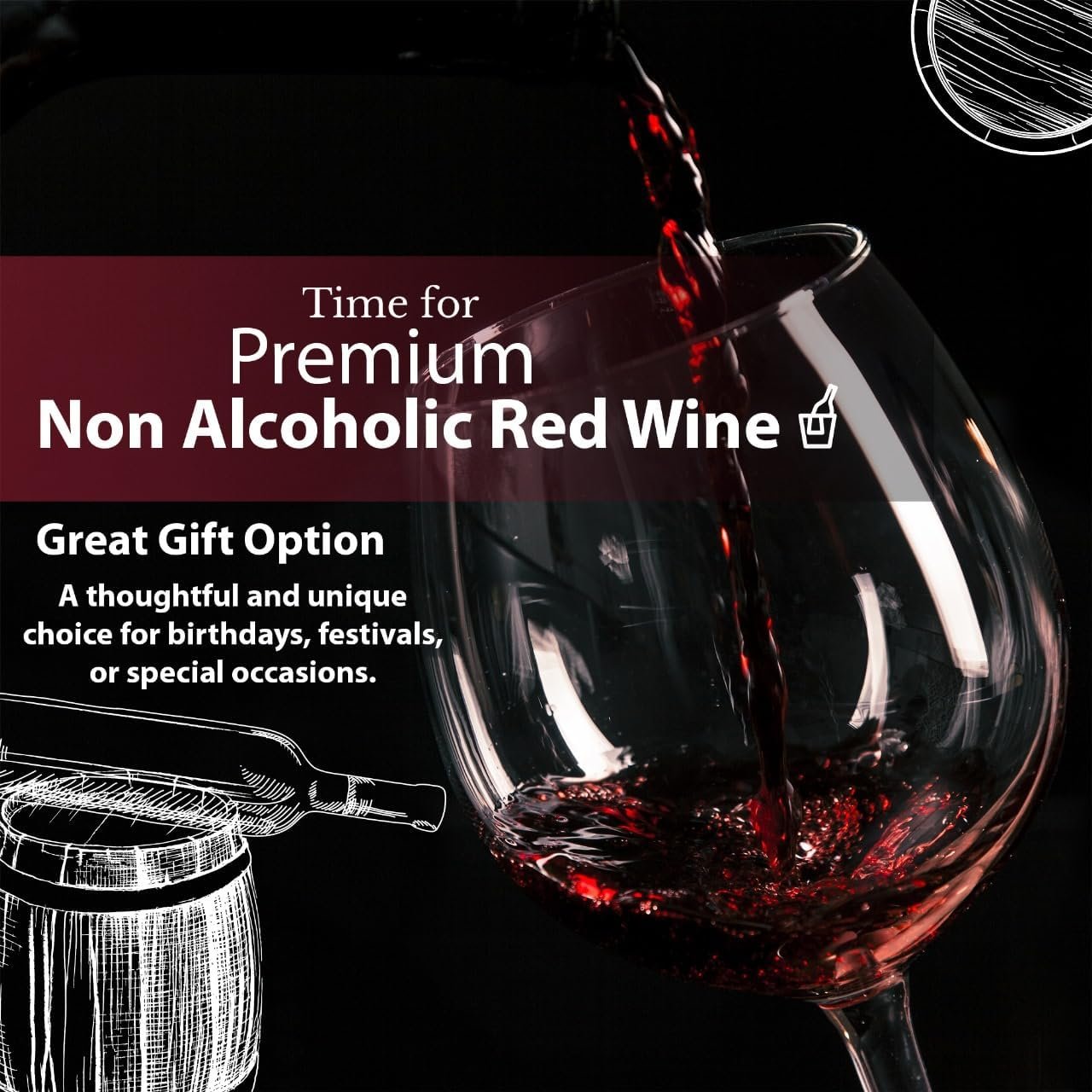 ANVI Original Homemade (Low Sugar) Non-Alcoholic Soft Red Wine – European Style, Rich Fruity Taste, Guilt-Free Refreshment (375 ml, Less Sugar) - Image 7