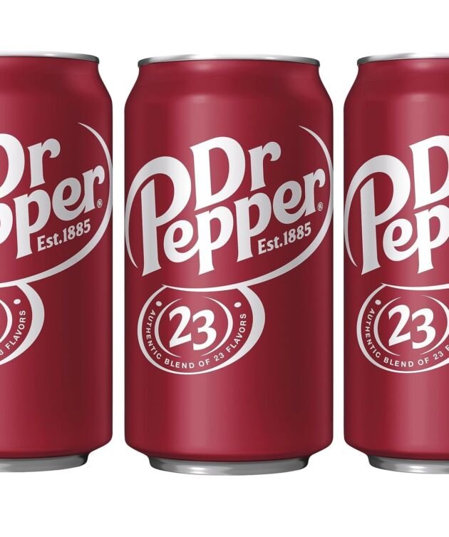 Dr.Pepper Original Flavor Soft Drinks, 23 Flavour Blend - Bold & Refreshing Taste 330ml Each Pack of 3 (USA)