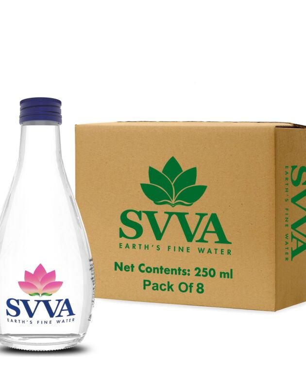 SVVA Earth's Finest Water Premium Subterranean Water | 250 ML Pack 8 (Glass), Alkaline pH 8+ | Balanced Mineral Essential Healthy Mineral Hydration | Premium Glass Bottle Refillable Bottle