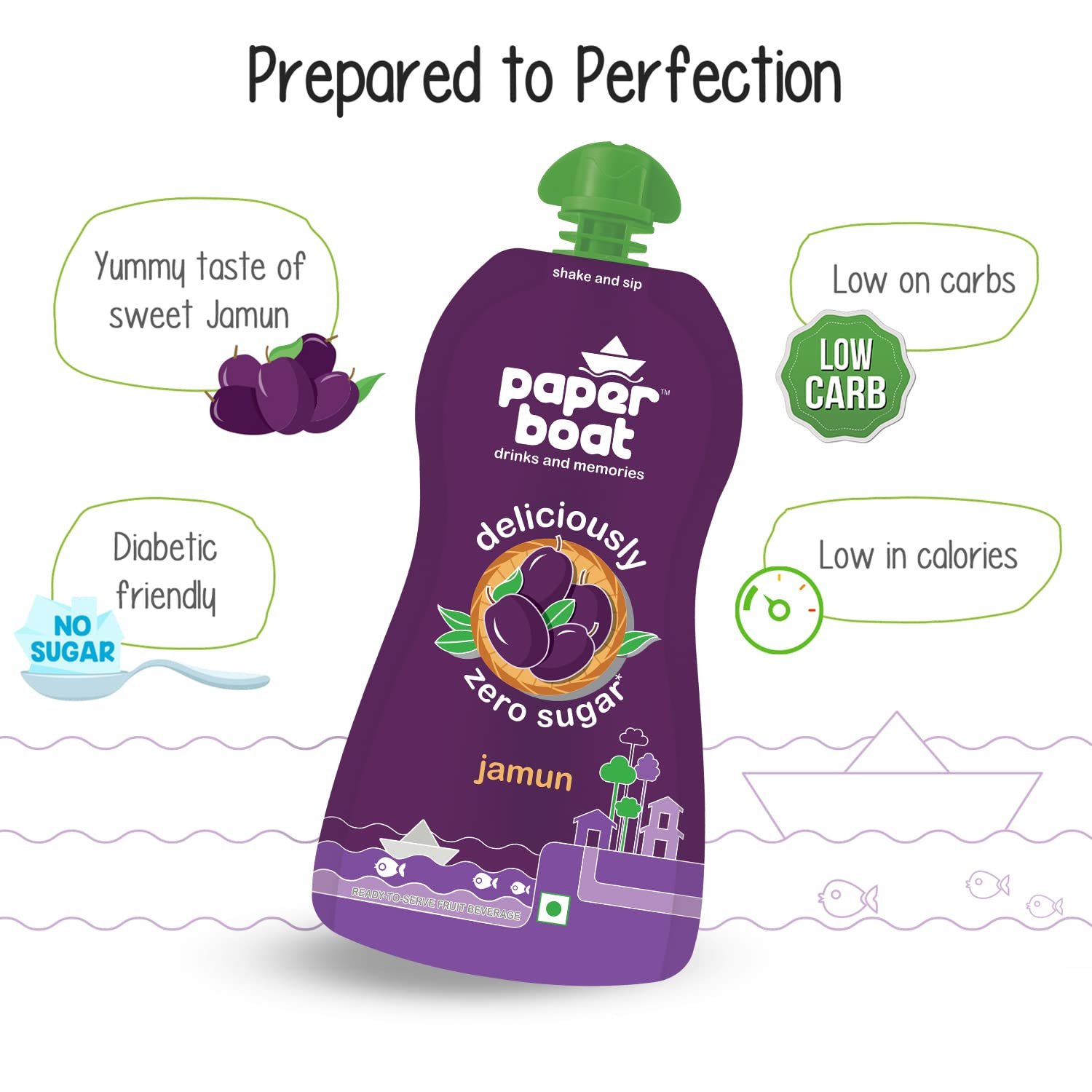 Paper Boat Jamun, Fruit Juice, Zero Sugar Low-Calorie Drink, No Added Preservatives and Colours (Pack of 6, 200ml each) - Image 6