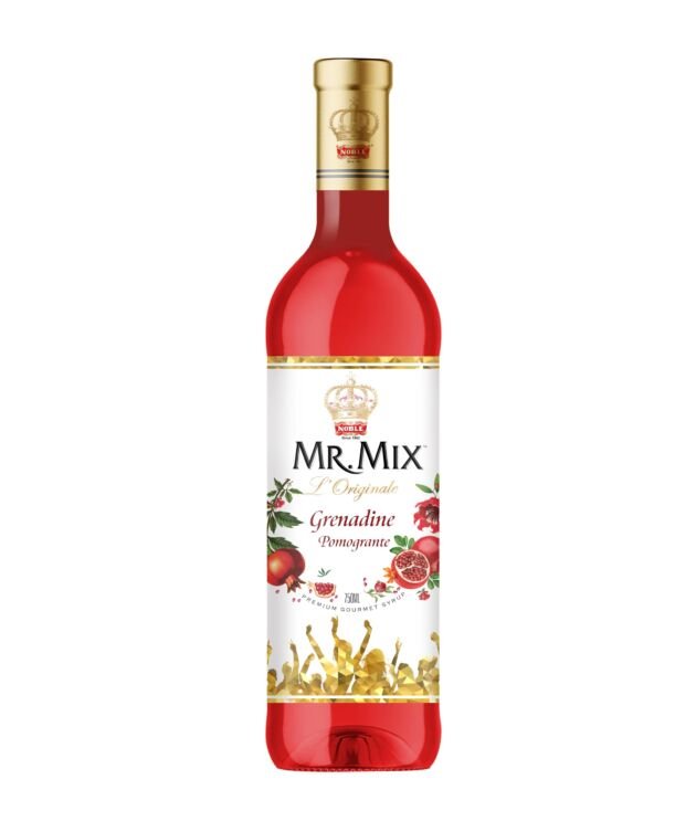 MR.MIX Grenadine Pomegranate Syrup 750ml Bottle| Mixer for Mocktails, Cocktails, Drinks, Juices, Beverages | Non Alcoholic Mix