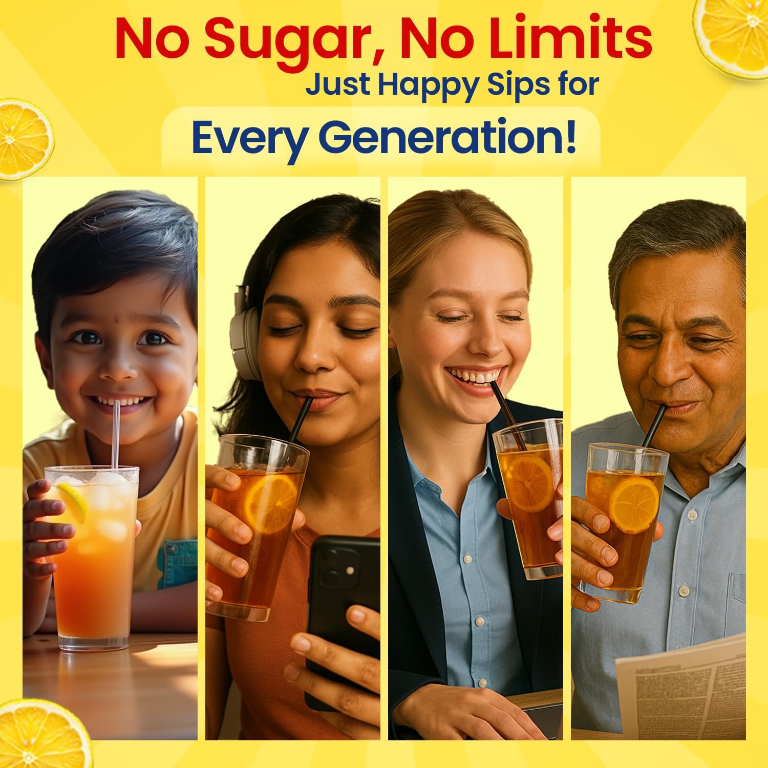 Guppy Moms Lemon Iced Tea Powder – Sugar-Free Fruit Drink | Refreshing Energy Drink Alternative | Premium Mixer for Mocktails & Summer Beverages | 200g Pack (Up to 20 Servings) - Image 6