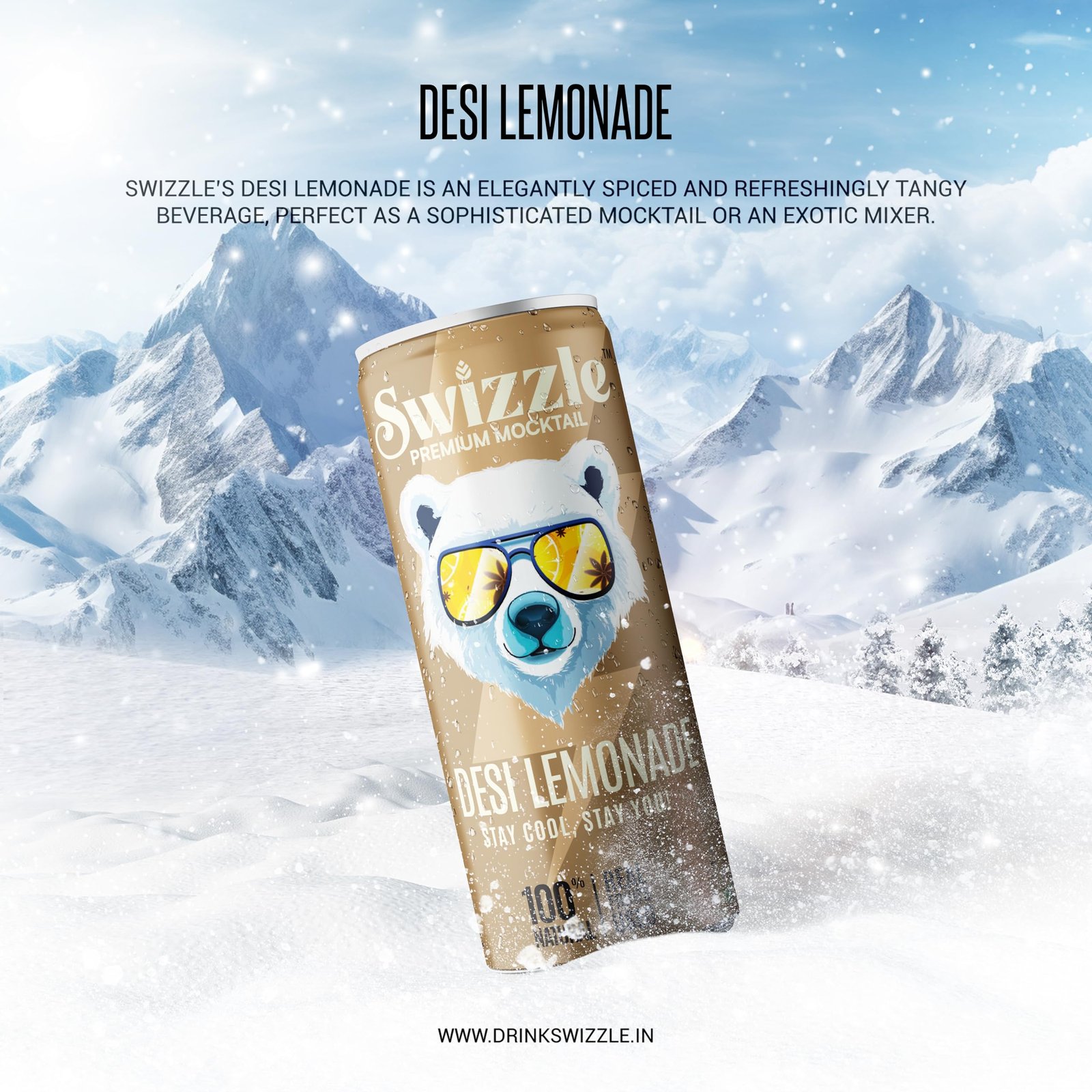 Swizzle Desi Lemonade | Shikanji | | 100% Natural Refreshing Drink | Premium Carbonated Beverage | Authentic Indian Flavor | Sip or Mix Cocktail (250ml (Pack of 3)) - Image 3