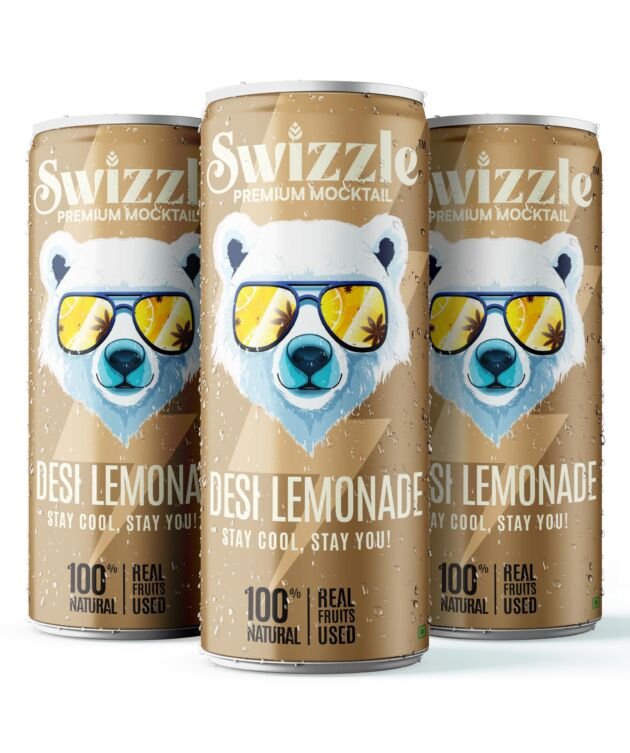 Swizzle Desi Lemonade | Shikanji | | 100% Natural Refreshing Drink | Premium Carbonated Beverage | Authentic Indian Flavor | Sip or Mix Cocktail (250ml (Pack of 3))