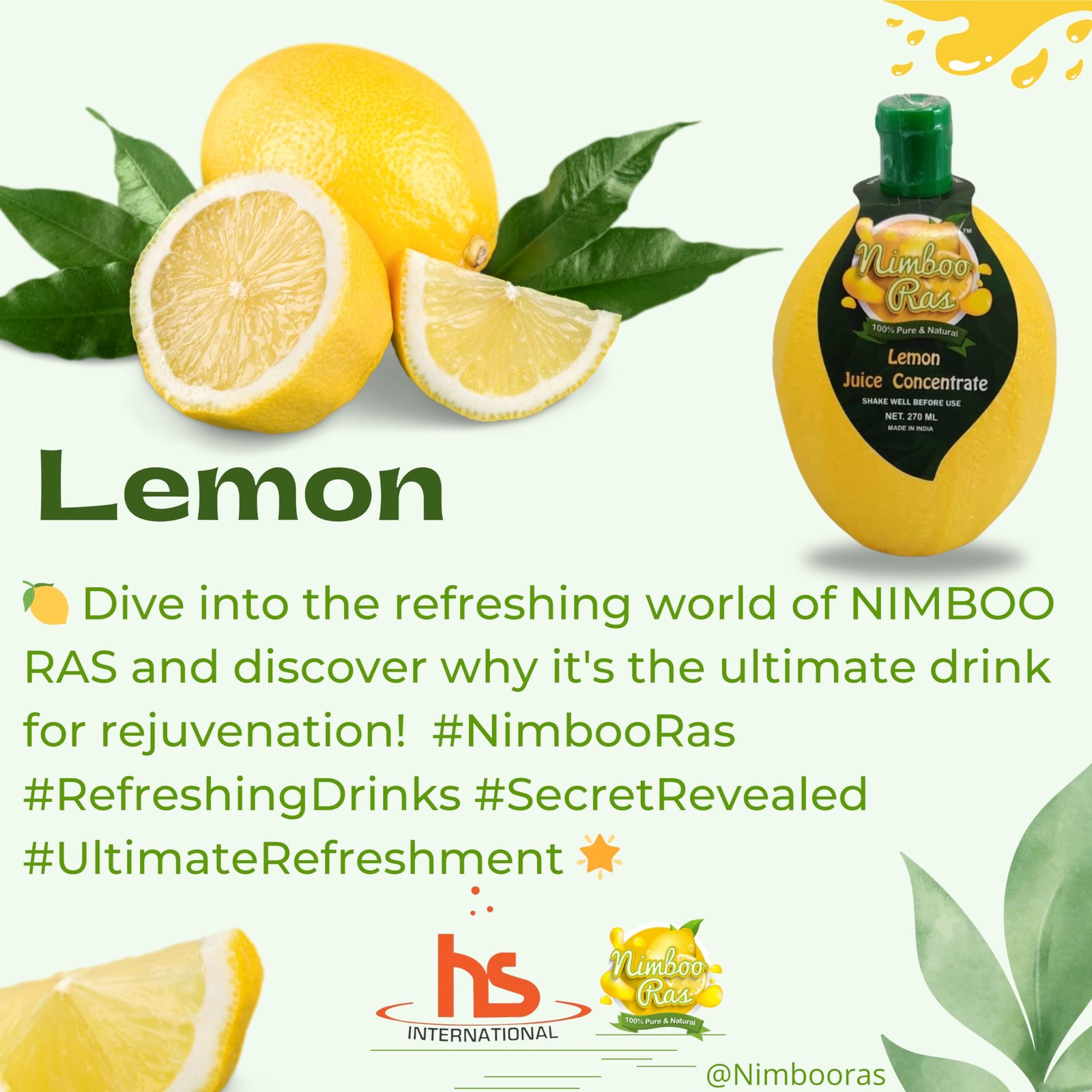 Nimboo Ras Yellow Lemon Juice Concentrate-Experience Asli Lemon Juice for Drinks,Cooking,Salad and Weight Loss - 100% Pure Natural Goodness - 126ml (Pack of 6) - Image 7