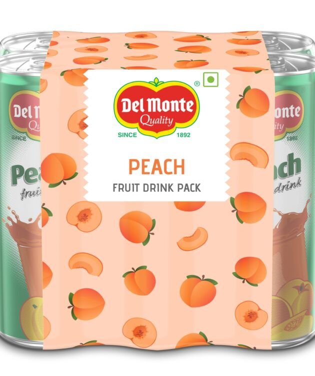Del Monte Peach Fruit Drink, Pack of 6, 240ml