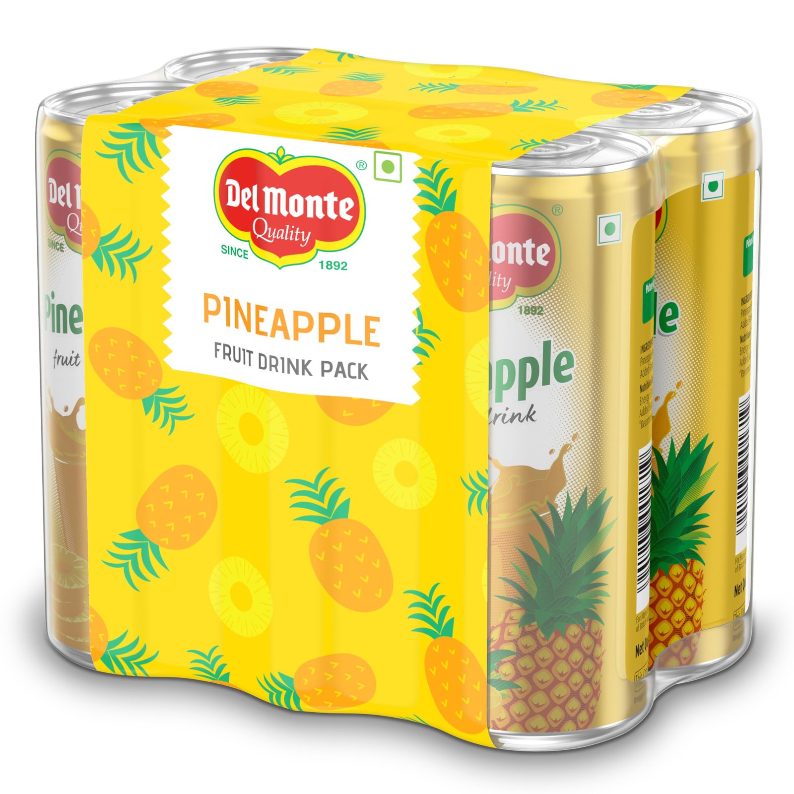 Del Monte Pineapple Fruit Drink (Pack of 6) - Tropical Taste, Real Pineapple Crush, Perfect for Cocktails & Mocktail | No added Preservatives - Image 8