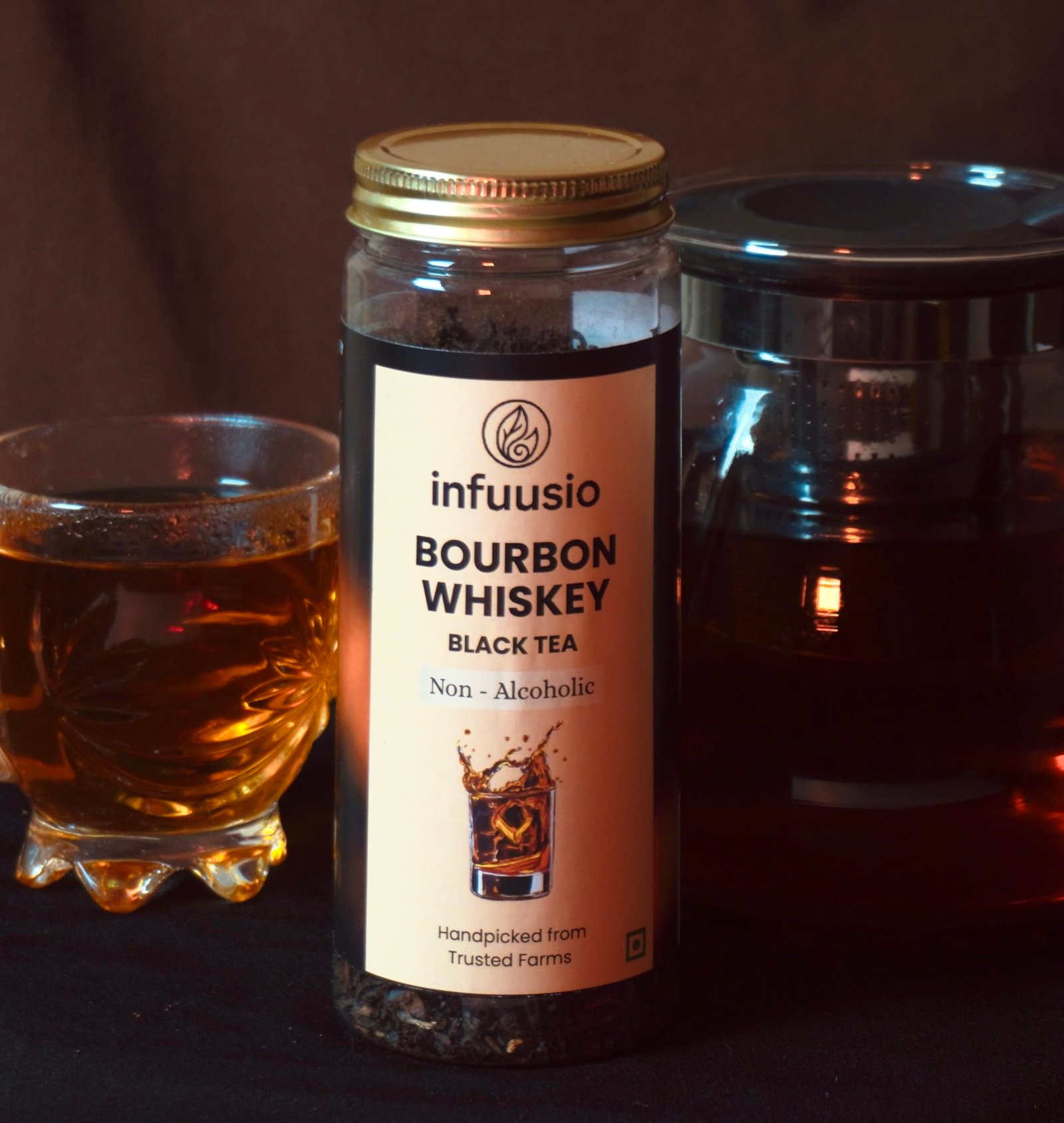Infuusio Bourbon Whiskey Black Tea 60g, Non-Alcoholic, 40-50mg Caffeine, Farm-Sourced | UV STERILIZED - Image 5